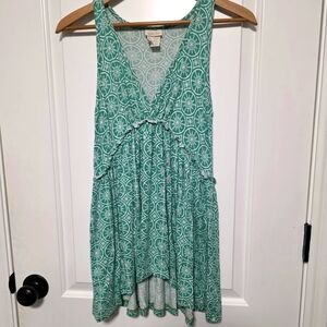 Matilda Jane Tank Top Green And White XS